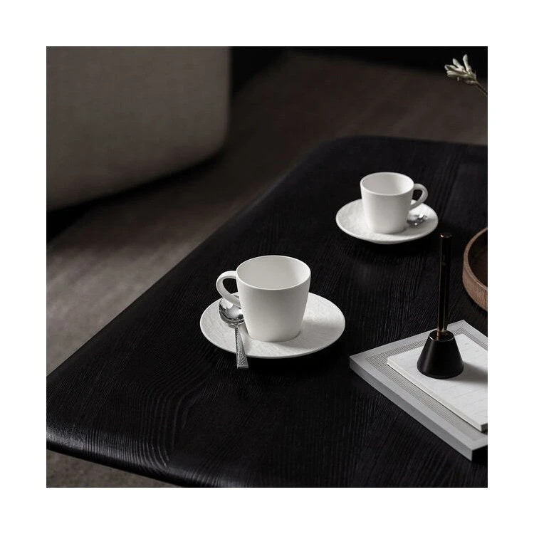 Villeroy & Boch Manufacture Rock Blanc Medium Coffee Saucer 3 Villeroy & Boch Manufacture Rock Blanc Medium Coffee Saucer - Image 3