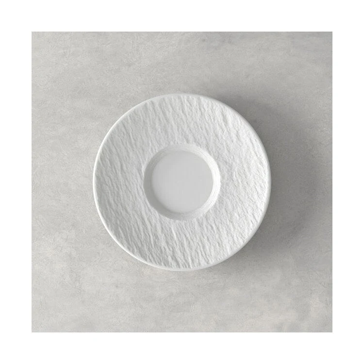 Villeroy & Boch Manufacture Rock Blanc Medium Coffee Saucer 1 Villeroy & Boch Manufacture Rock Blanc Medium Coffee Saucer