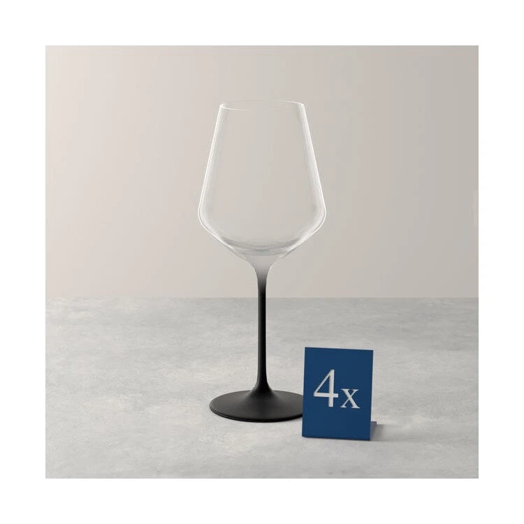 Villeroy & Boch Manufacture Rock Stems Red Wine Glasses Set Of 4 1 Villeroy & Boch Manufacture Rock Stems Red Wine Glasses Set Of 4