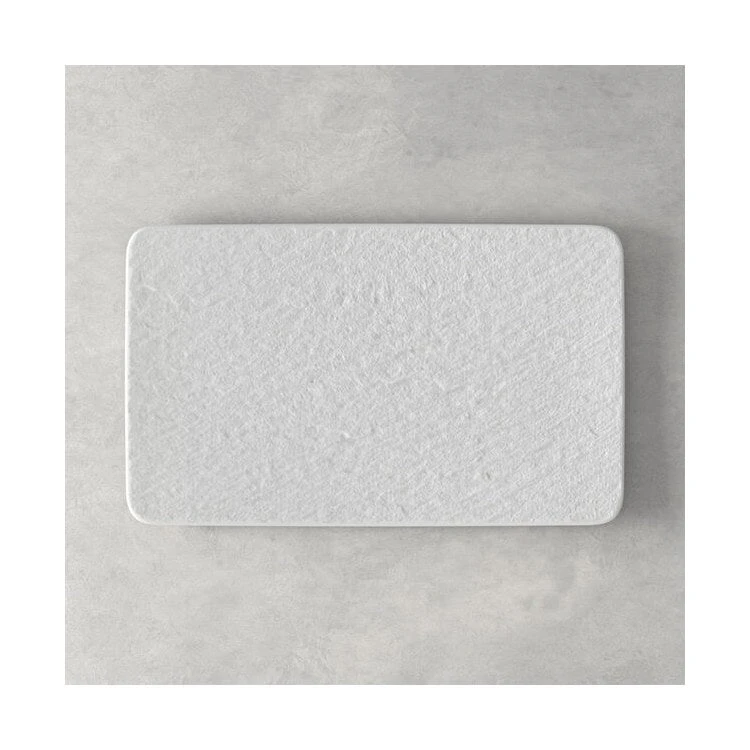 Villeroy & Boch Manufacture Rock Blanc Small Rectangular Serving Plate 1 Villeroy & Boch Manufacture Rock Blanc Small Rectangular Serving Plate