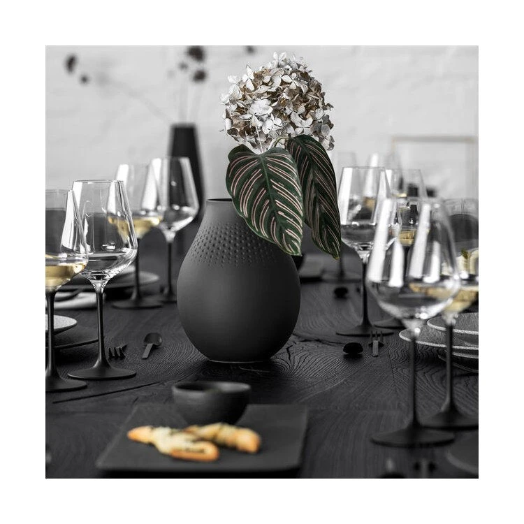 Villeroy & Boch Manufacture Collier Noir Tall Perle Vase 2 Villeroy & Boch Manufacture Collier Noir Tall Perle Vase - Image 2