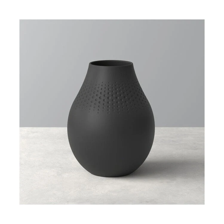 Villeroy & Boch Manufacture Collier Noir Tall Perle Vase 1 Villeroy & Boch Manufacture Collier Noir Tall Perle Vase