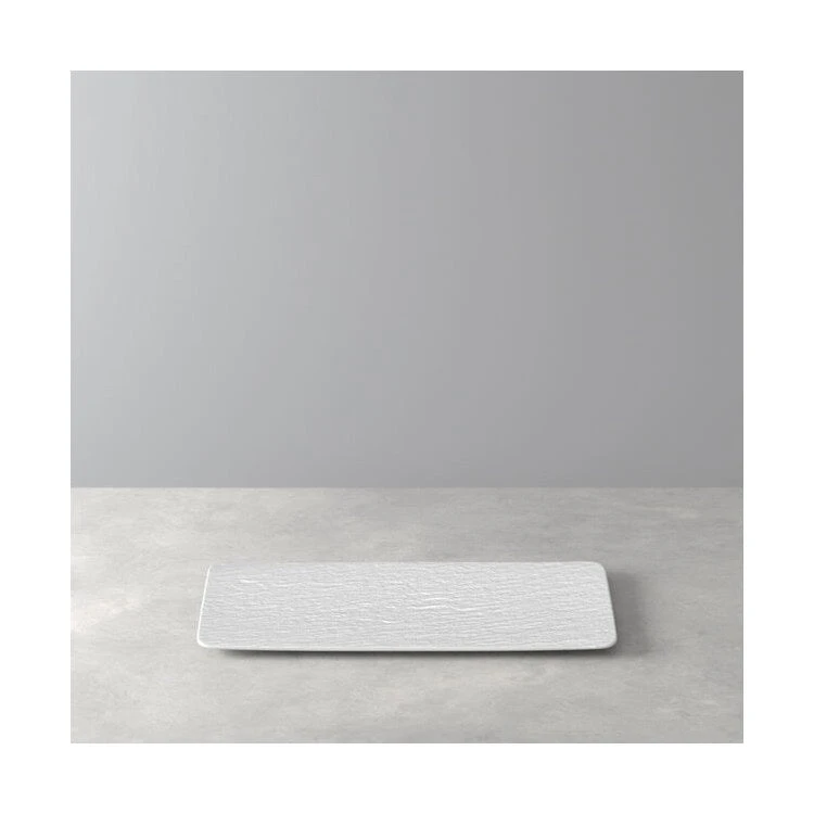 Villeroy & Boch Manufacture Rock Blanc Large Rectangular Serving Plate 2 Villeroy & Boch Manufacture Rock Blanc Large Rectangular Serving Plate - Image 2