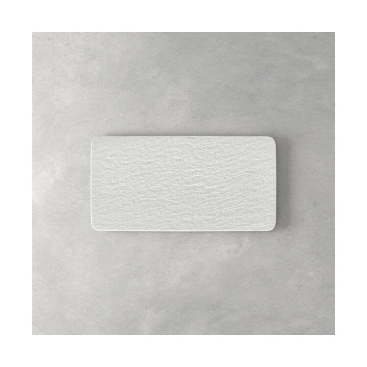 Villeroy & Boch Manufacture Rock Blanc Large Rectangular Serving Plate 1 Villeroy & Boch Manufacture Rock Blanc Large Rectangular Serving Plate