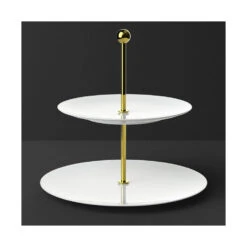 Villeroy & Boch MetroChic Blanc Gifts Two-Tier Server