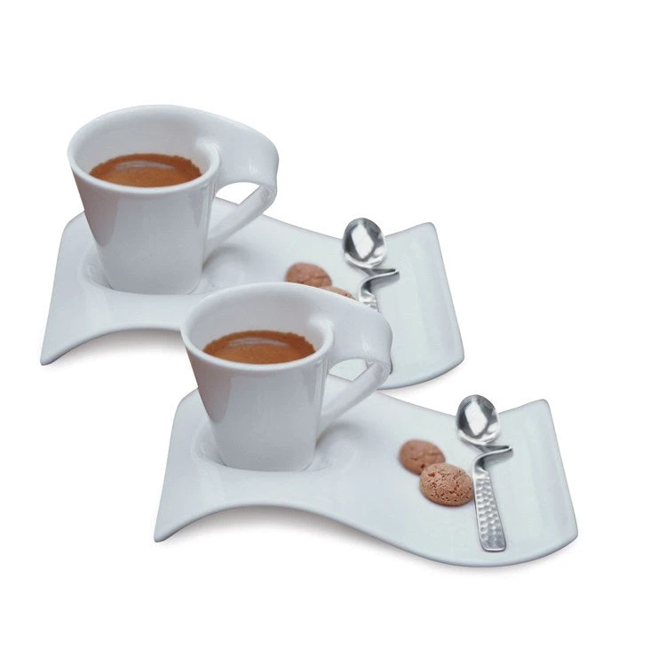 Villeroy & Boch New Wave Caffe Espresso For Two Set - OPEN BOX 1 Villeroy & Boch New Wave Caffe Espresso For Two Set - OPEN BOX