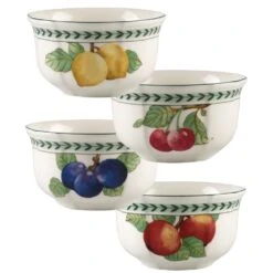 Villeroy & Boch French Garden Modern Fruits 4" Bowls Assorted Set Of 4