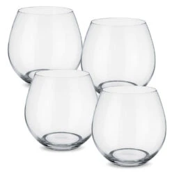 Villeroy & Boch Entree Stemless Juice/Red Wine Glasses Set Of 4