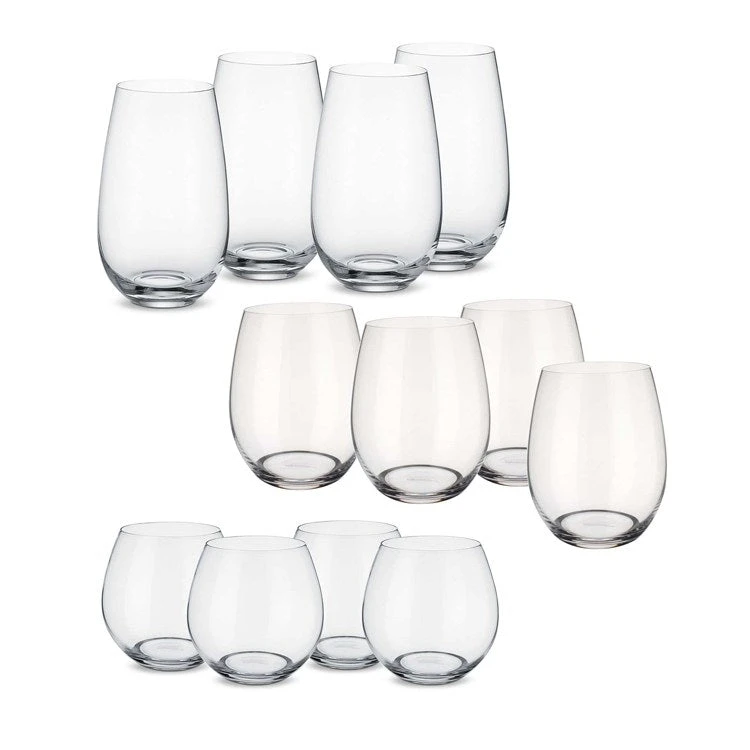 Villeroy & Boch Entree 12-Piece Stemless Glass Set 1 Villeroy & Boch Entree 12-Piece Stemless Glass Set