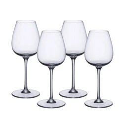 Villeroy & Boch Purismo Intricate And Delicate Red Wine Glasses Set Of 4